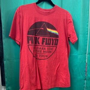 Pink Floyd Red Cotton Blend Tee Large